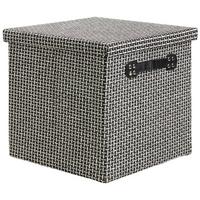 Box Mit Deckel Foldable In Schwarz/weiss - Weiss/Schwarz, Karton/Papier (29,5/28/30cm) - Mömax