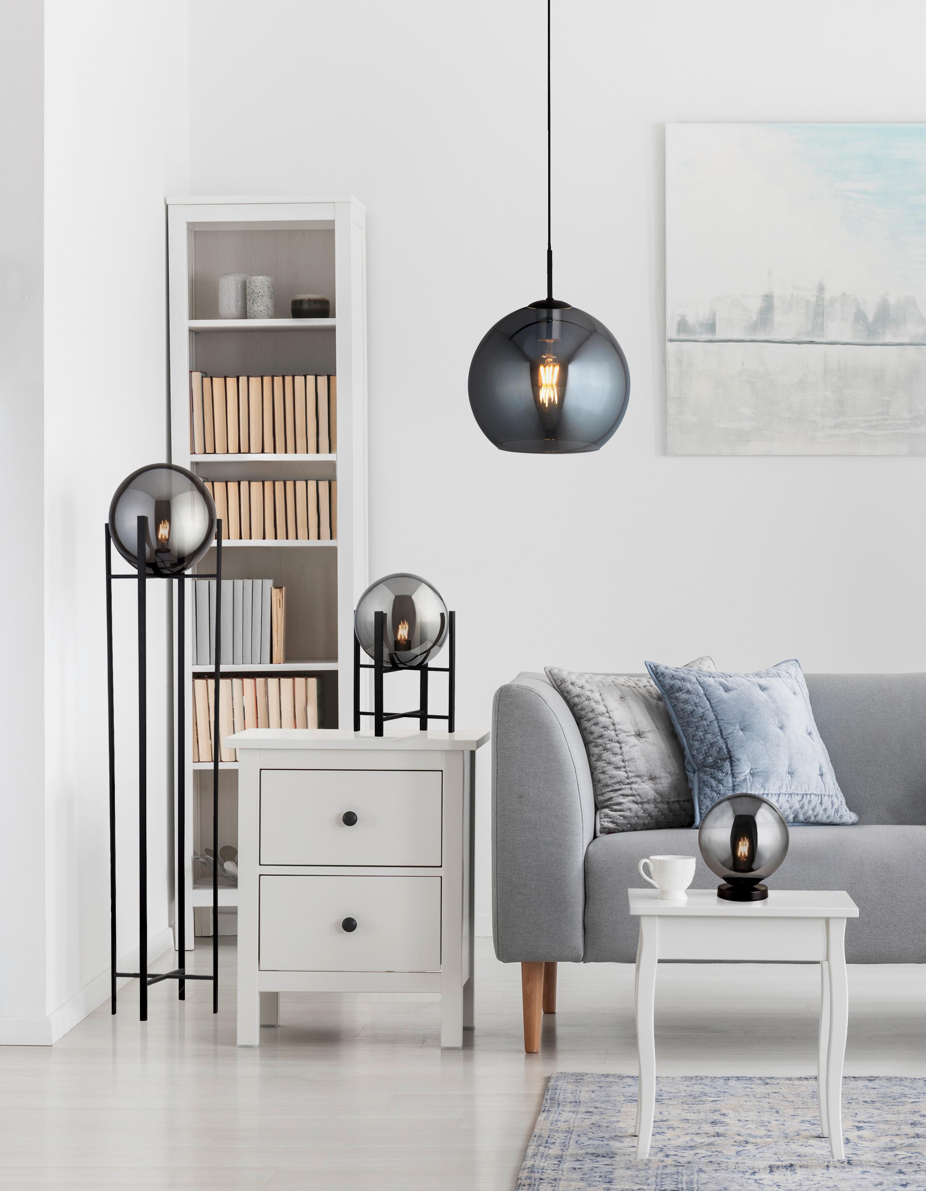 LAMPA WISZĄCA AMSTERDAM 1031-1SM - czarny, Design, metal/szkło (30/120cm)