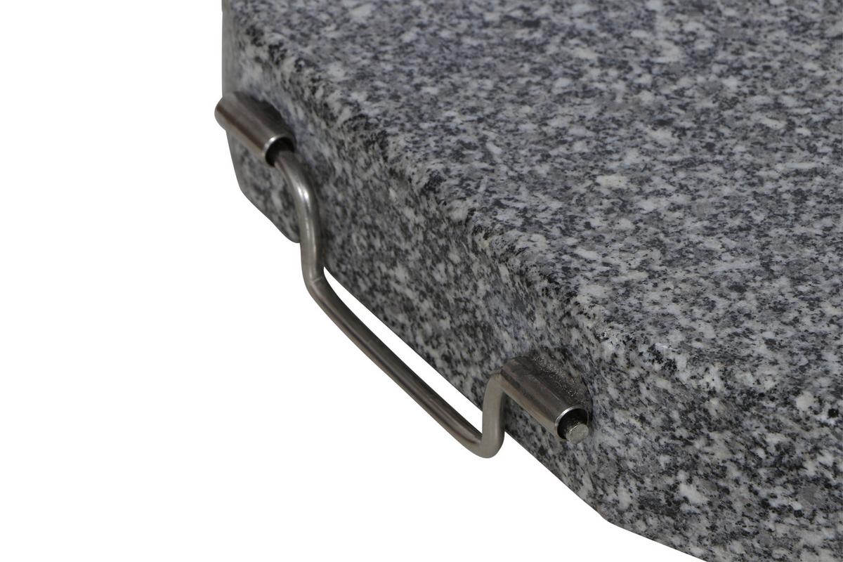Schirmständer Metall/Granit für Ø 4,8 cm - Silberfarben/Grau, KONVENTIONELL, Stein/Metall (50/6/50cm) - Siena Garden