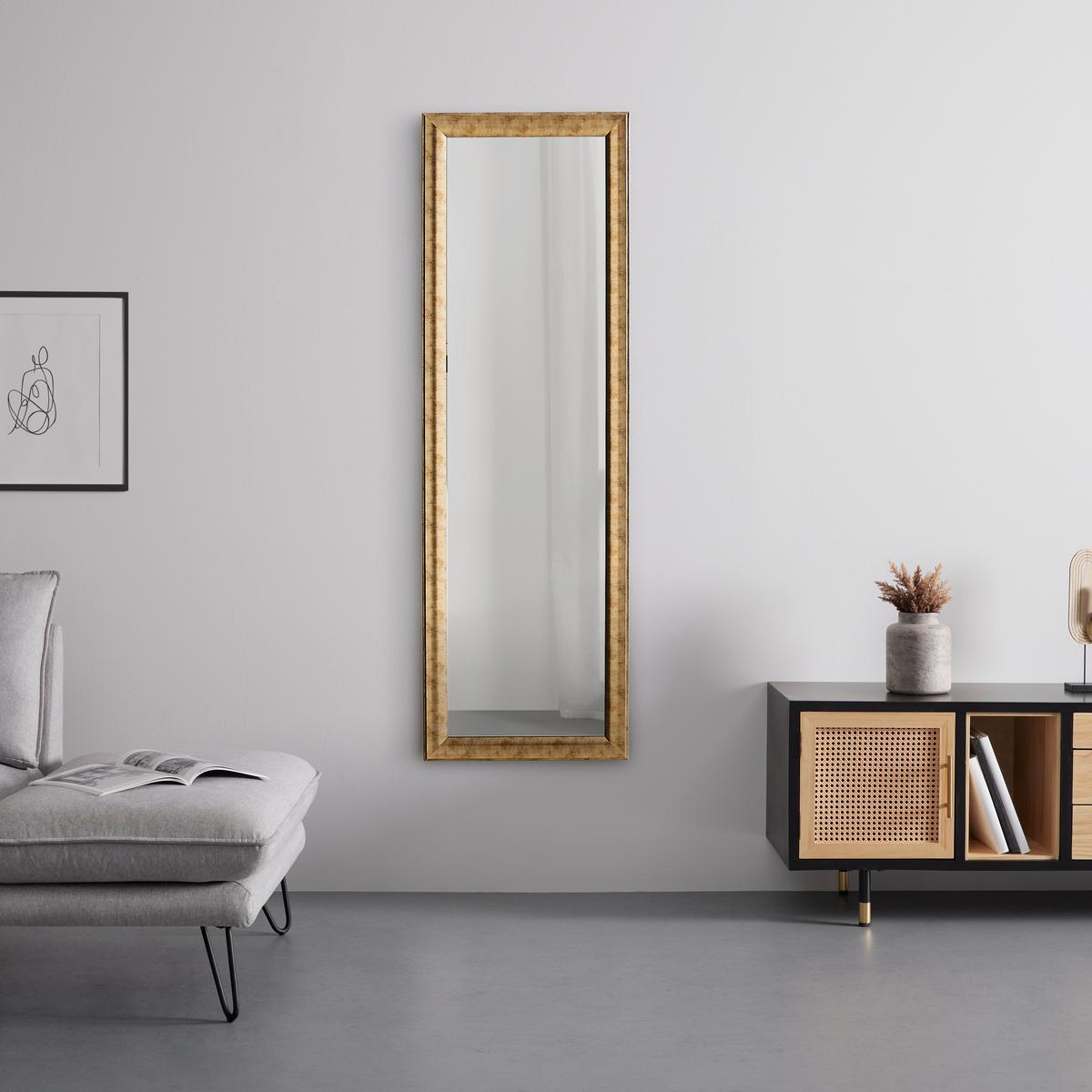 Stensko Ogledalo Olli, Zlata, 51x161 Cm - zlate barve, Trendi, steklo/leseni material (51/161cm) - Mömax