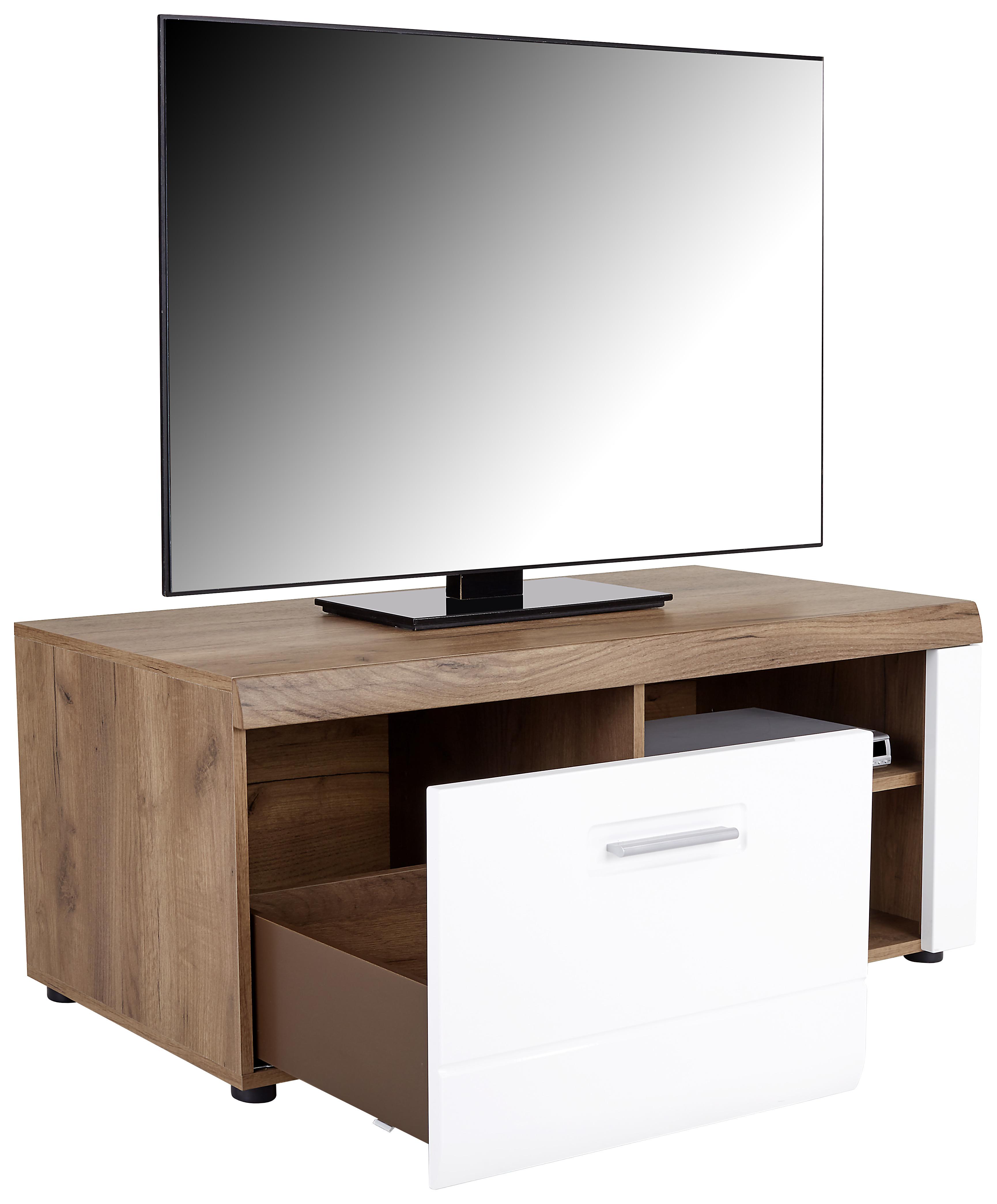 Tv-elem Avensis New - alumínium színű/tölgyfa, Konventionell, műanyag/faalapú anyag (111,9/46,1/49,6cm) - Luca Bessoni