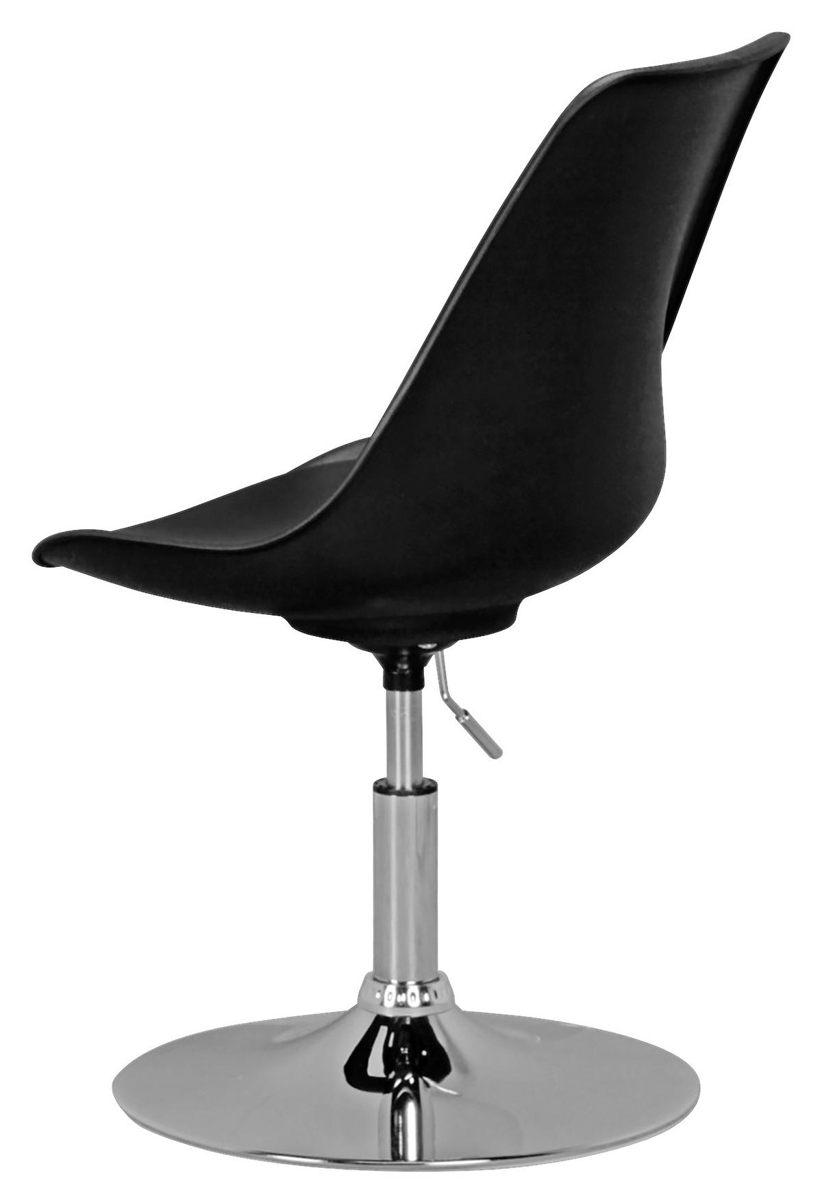 Mladinski Vrtljivi Stol Korsika - barve kroma/črna, Moderno, kovina/tekstil (46/88/46cm) - MID.YOU