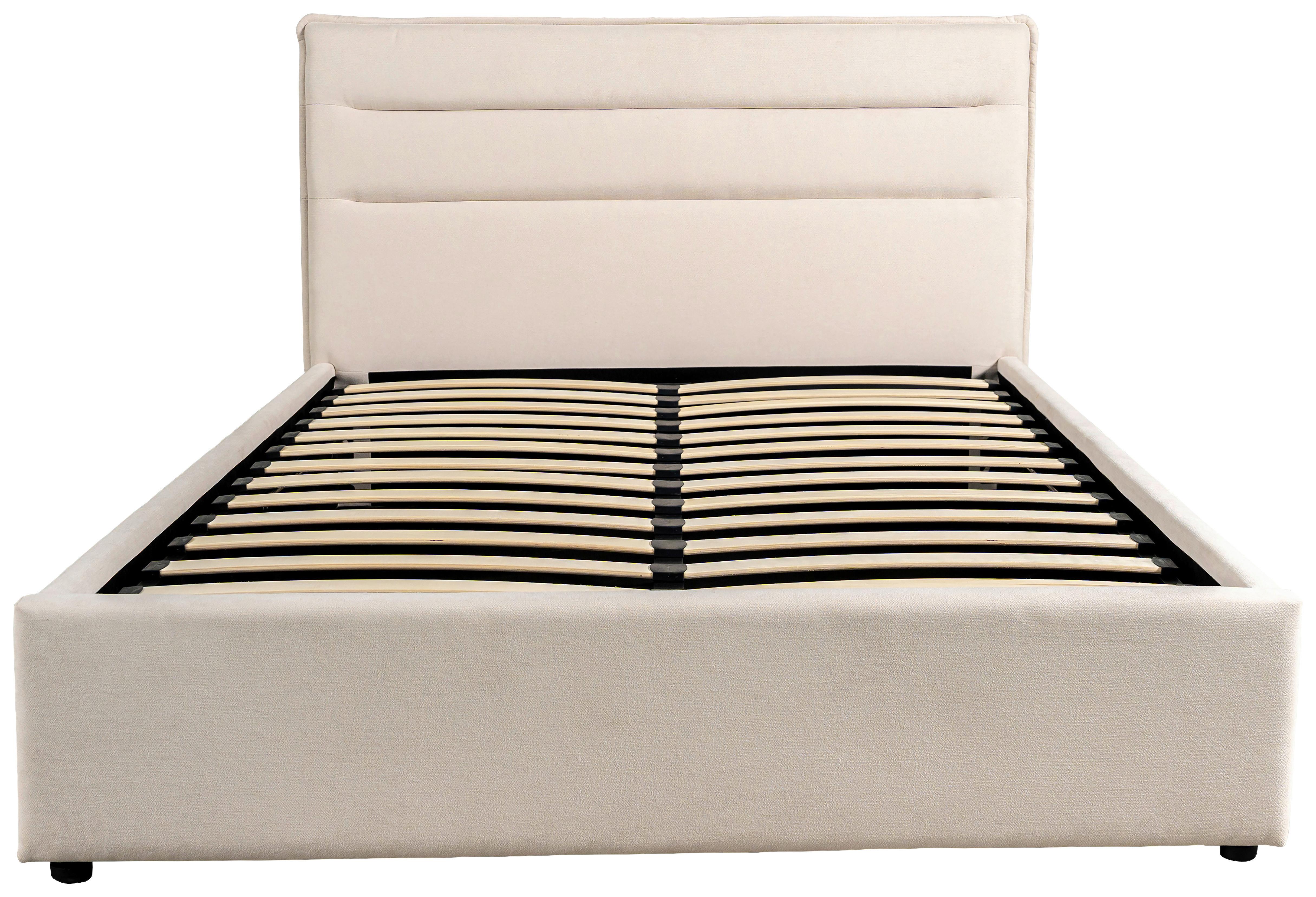 STOPPAD SÄNG SIENNA -EXKLUSIV- -BASED- - beige/svart, Lifestyle, metall/trä (140/200cm) - Based