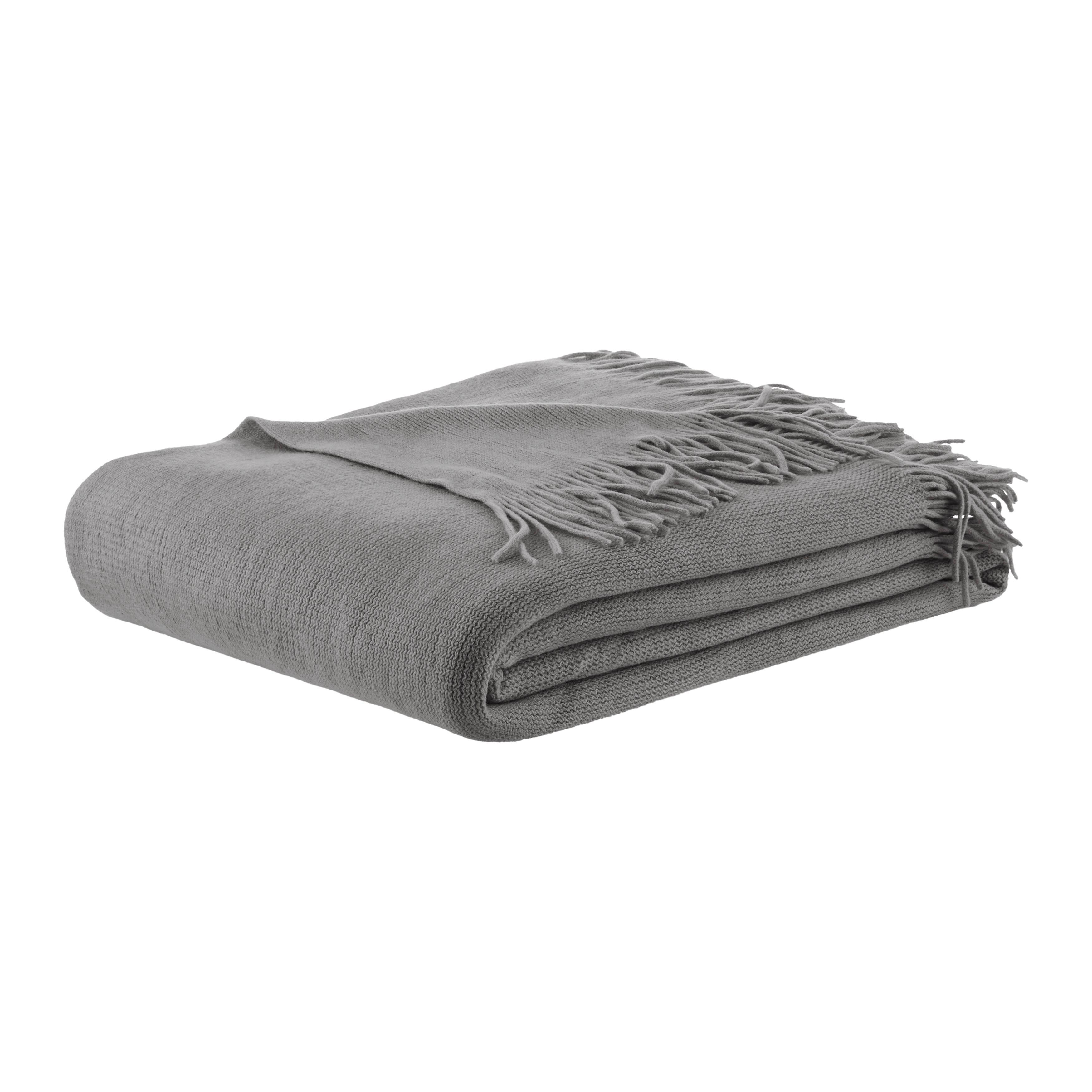 Kuscheldecke Sofie in Grau ca. 130x170cm - Grau, MODERN, Textil (130/170cm) - Modern Living
