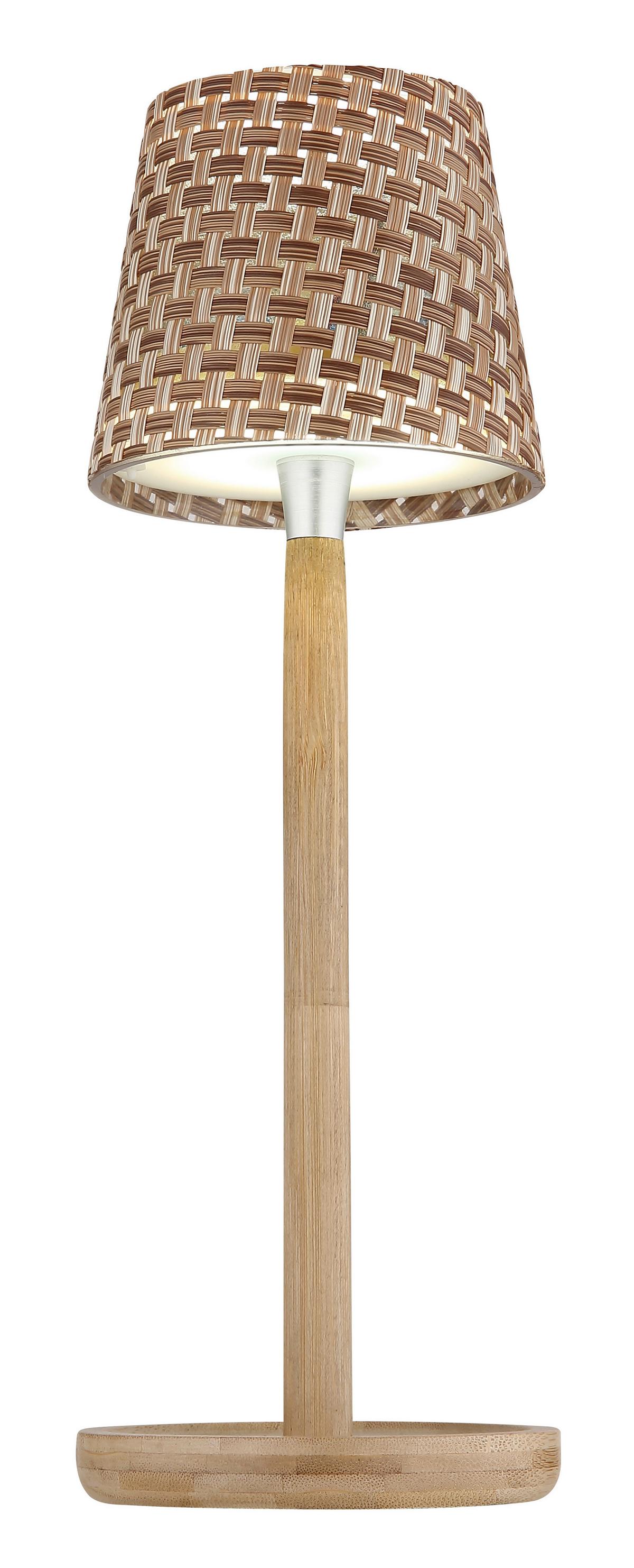 Stolna Punjiva Svjetiljka Rids - bijela/siva, Natur, drvo/plastika (11/33cm) - Globo