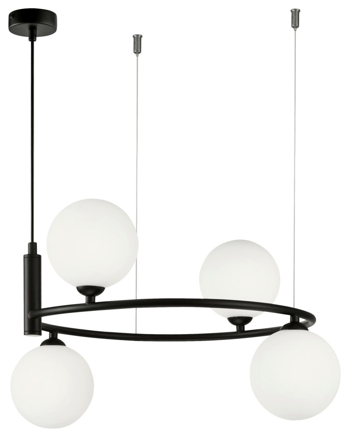 Pendelleuchte Ring Schwarz max. 25 Watt - Schwarz, Basics, Glas/Metall (43,5/28/39cm) - MAYTONI