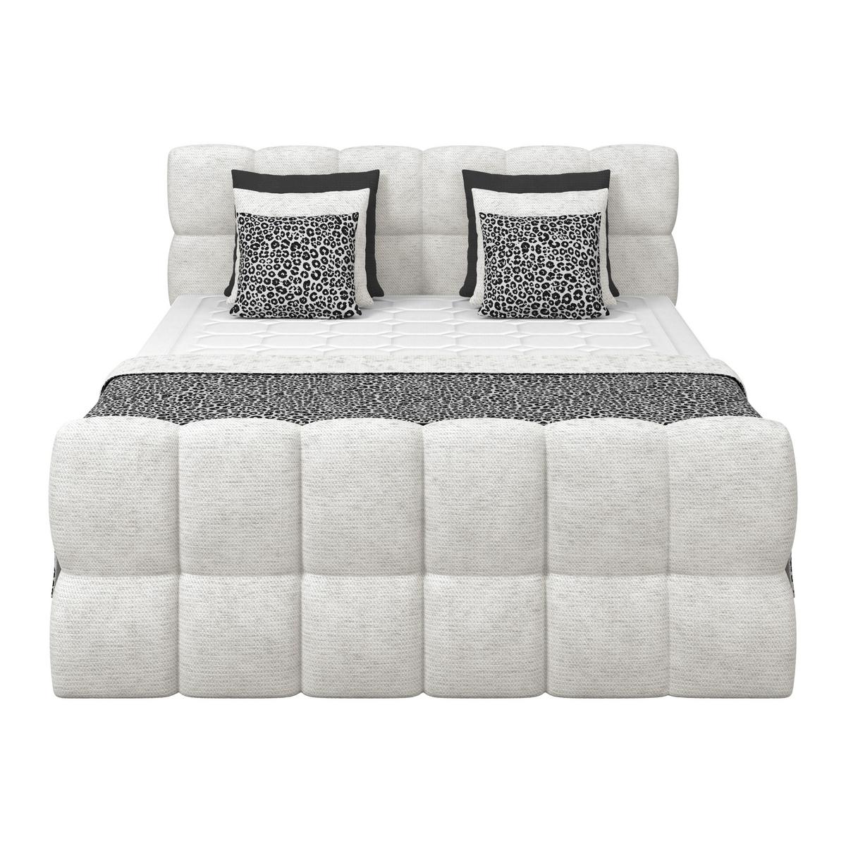 Postelja Boxspring Brisbane, Krem Barva, 160x220 - krem barve, Trend, kovina/umetna masa (160/220cm) - Premium Living