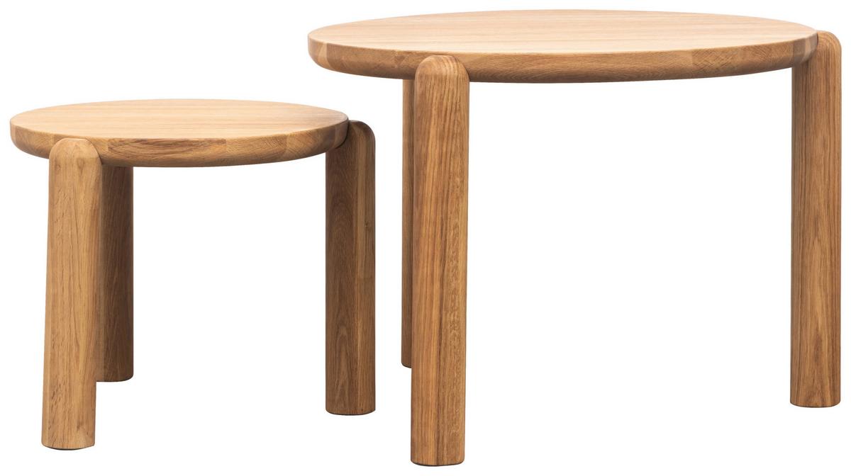 STOLIKI WSUWANE POD SIEBIE BRATYSŁAWA - kolor naturalny, Modern, drewno (60/40/45/35/60/40cm) - MID.YOU