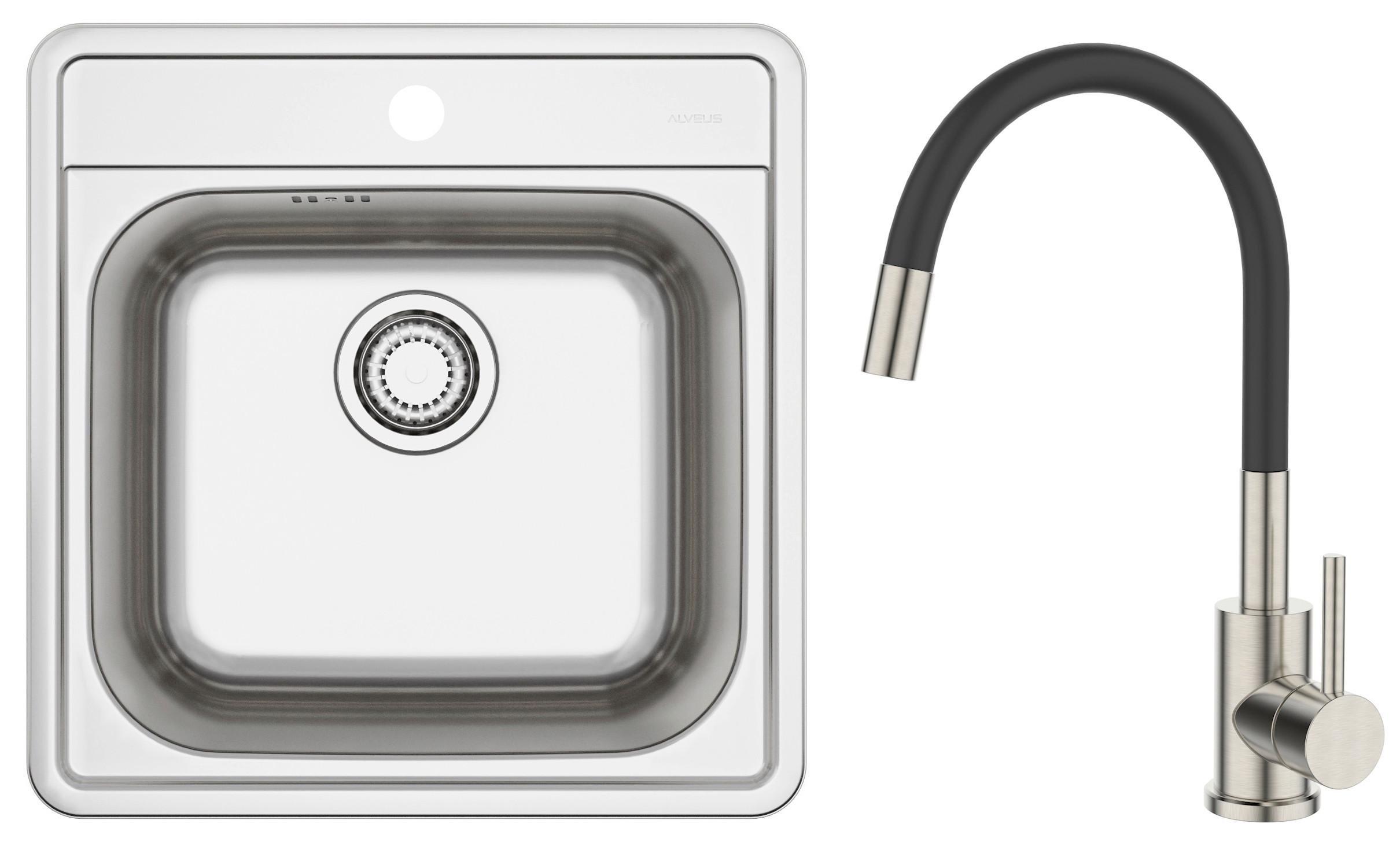 Set Sudopera I Slavine More 20 + Jana Flex Chr-Black - boje oplemenjenog čelika, Konvencionalno, metal (49/50cm)