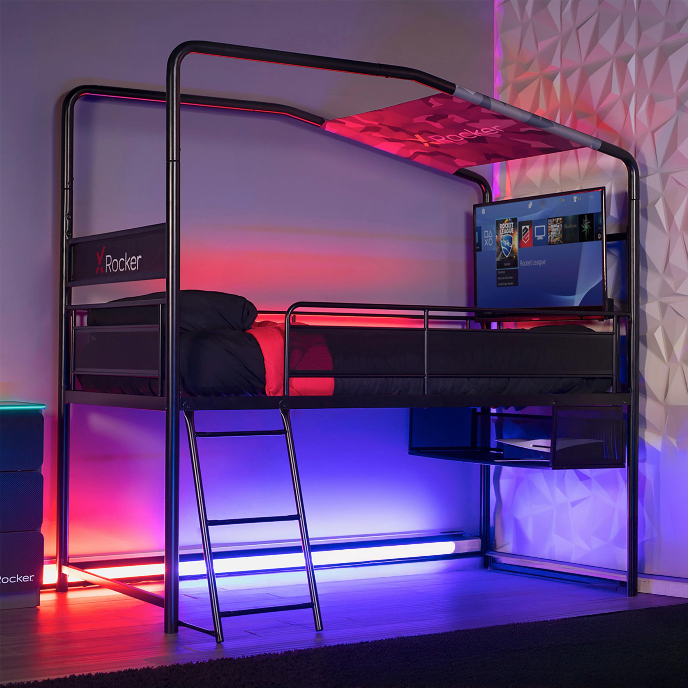 Etagenbett Contra Schwarz LF: ca. 90x190 cm - Schwarz, MODERN, Metall (90/190cm) - X Rocker