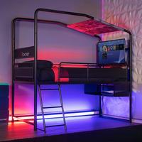 Etagenbett Contra Schwarz LF: ca. 90x190 cm - Schwarz, MODERN, Metall (90/190cm) - X Rocker