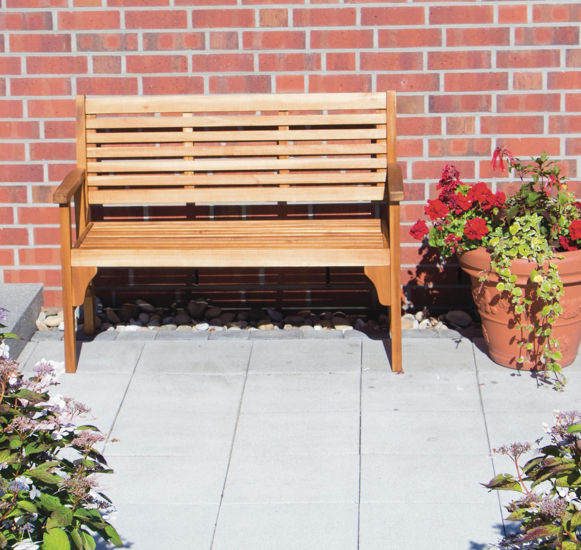Gartenbank Akazie massiv geölt 508761 - Akaziefarben, MODERN, Holz (120/90/59,5cm) - Siena Garden