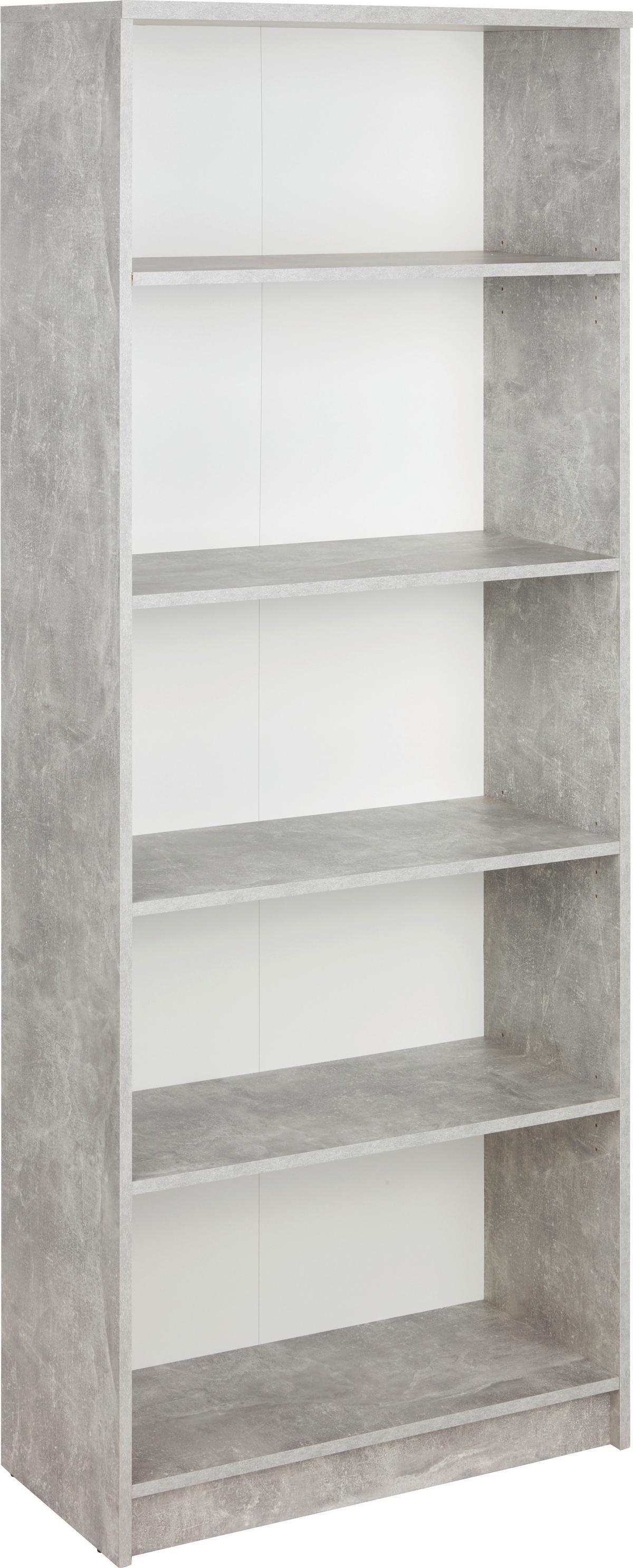 Regal 4-you New Yur03, Siva, Bela - siva/črna, Moderno, leseni material (74/189,5/34,6cm) - Mömax