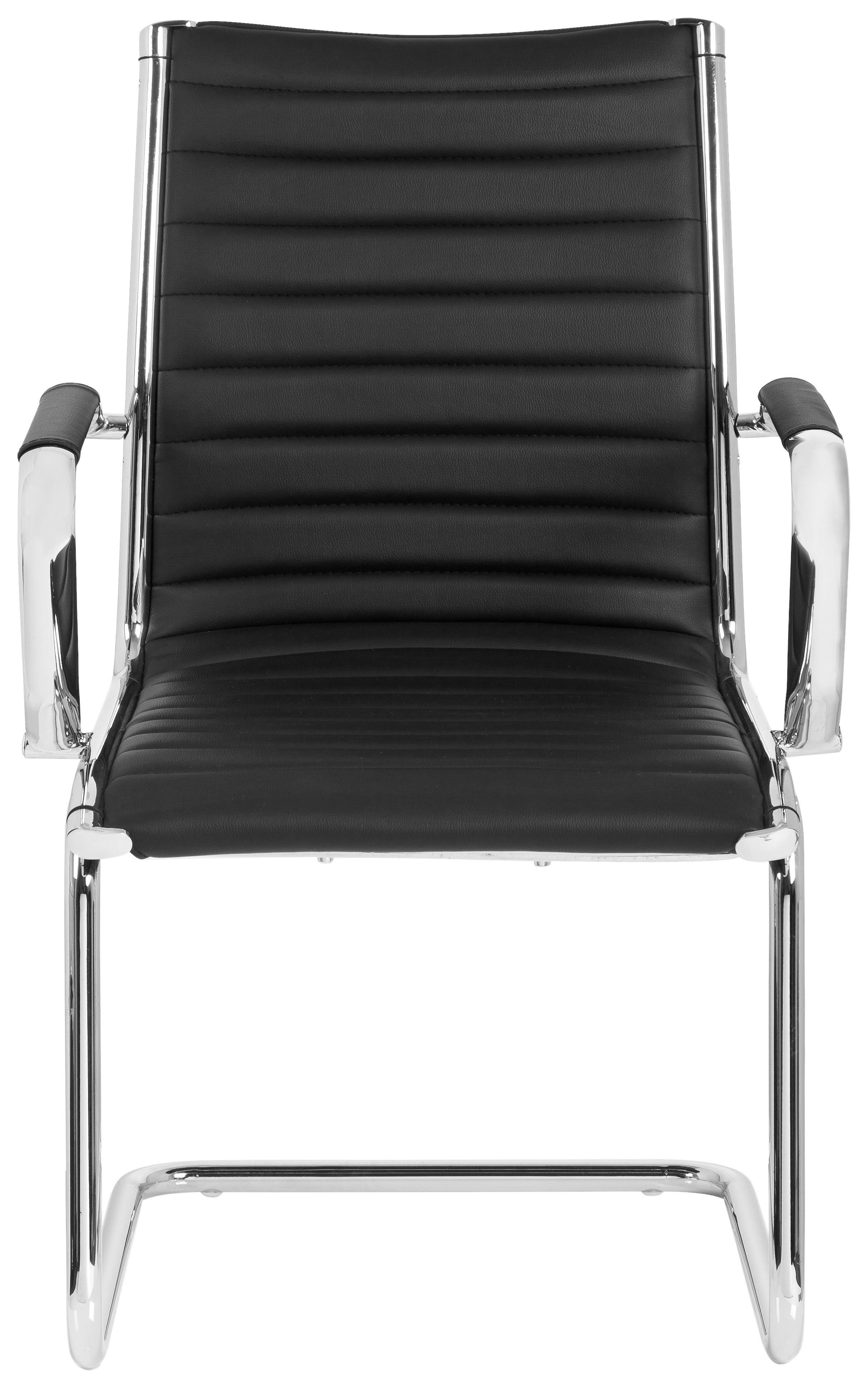 Konferenčni Stol Vermona V Pu, Črna - črna, Basics, kovina/tekstil (54/90/50cm) - MID.YOU