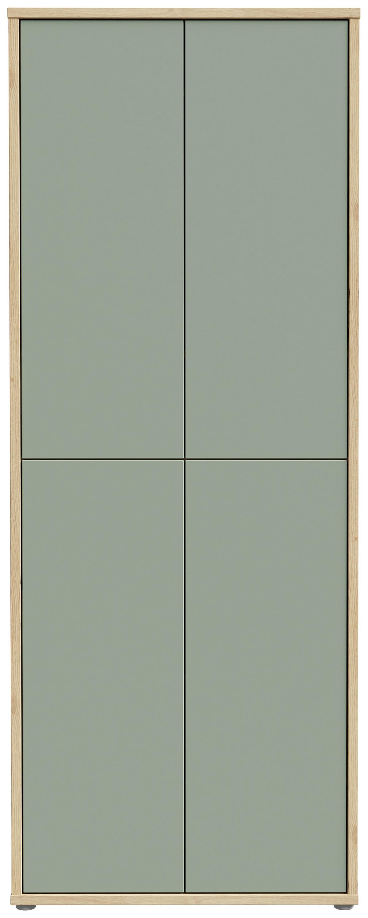 Ormar Za Cipele Alice - siva/hrast Artisan, Moderno, drvni materijal/plastika (74,5/191,9/34,9cm) - Modern Living