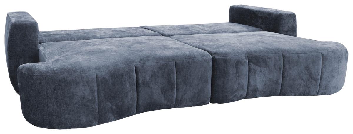 Mega Sofa Berg - tamno plava/crna, Trend, tekstil/plastika (292/71-99/127cm) - Modern Living