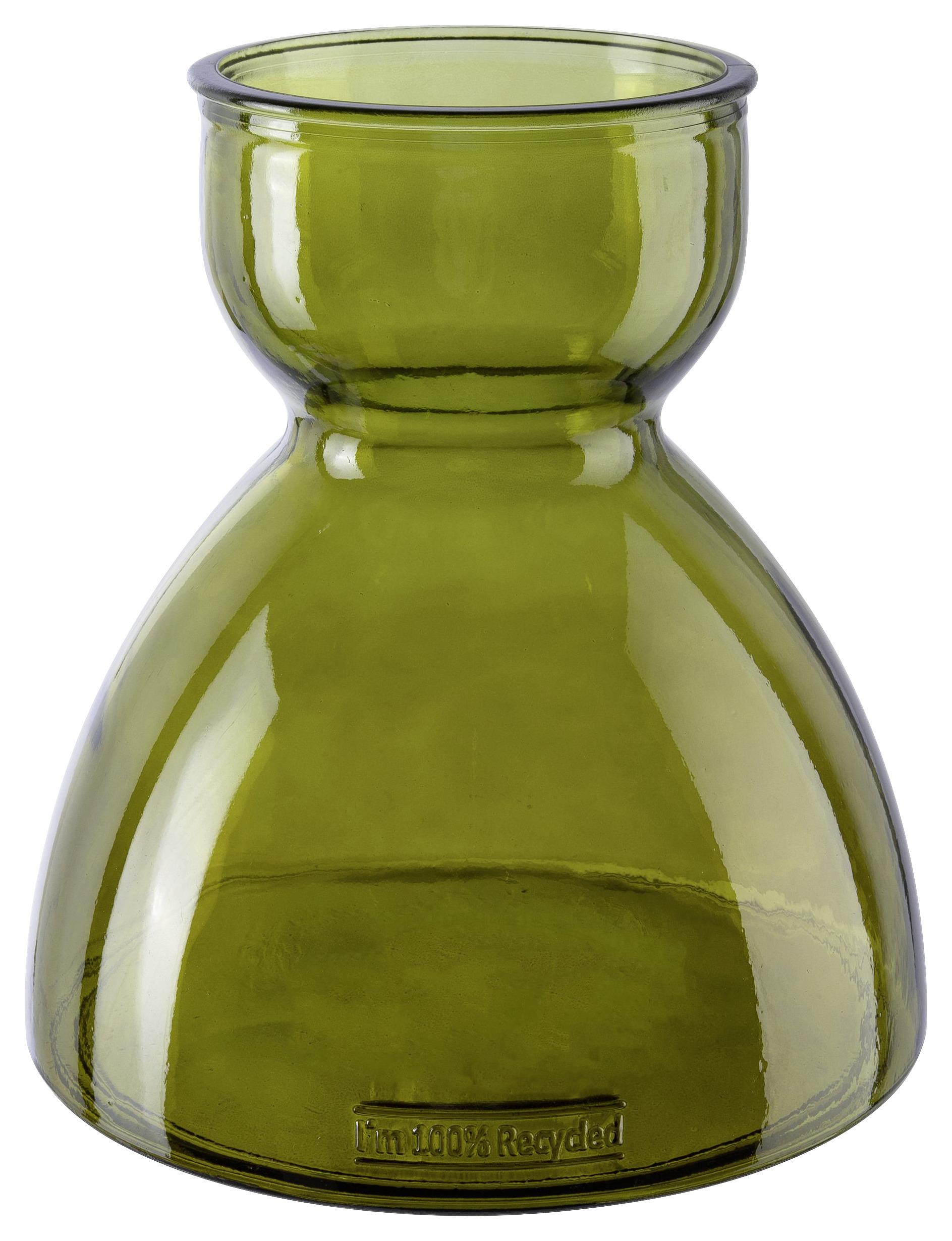 Vaza Paula I -Paz- - temno zelena, Moderno, steklo (22/23cm) - Premium Living
