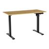 Schreibtisch Emil II Schwarz/Eiche Artisan - Schwarz/Eiche Artisan, MODERN, Holzwerkstoff/Metall (120/72-118/60cm) - Mömax