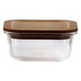 Frischhaltedose Annegret ca. 350ml - Klar/Transparent, Glas/Holz (13,3/13,3/6cm) - Zandiara Frischhaltedose Annegret ca. 350ml - Klar/Transparent, Glas/Holz (13,3/13,3/6cm) - Zandiara