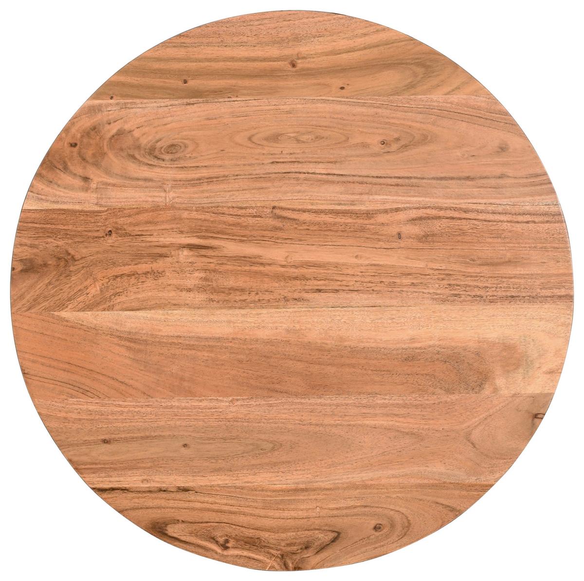 Couchtisch Safaga in Schwarz/Natur - Schwarz/Naturfarben, Natur, Holz/Metall (70/70/45cm) - Zandiara