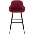 Barhocker aus Samt in Magenta - Magenta/Schwarz, MODERN, Textil/Metall (50/99/53,5cm) - Modern Living Barhocker aus Samt in Magenta - Magenta/Schwarz, MODERN, Textil/Metall (50/99/53,5cm) - Modern Living