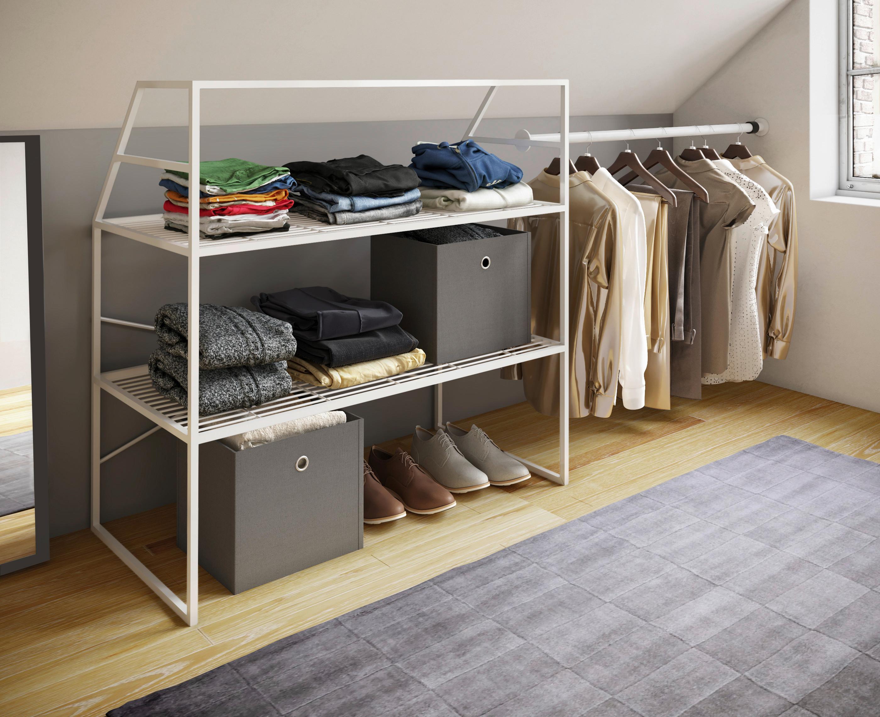 Regal Disal, Bela - bela, Design, kovina (100/100/50cm) - MID.YOU