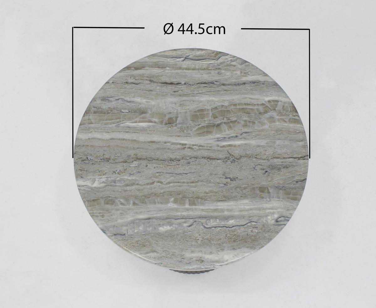 Dohányzóasztal Solco - natúr színű/bronzszínű, Lifestyle, faalapú anyag/fém (44/46cm) - Premium Living