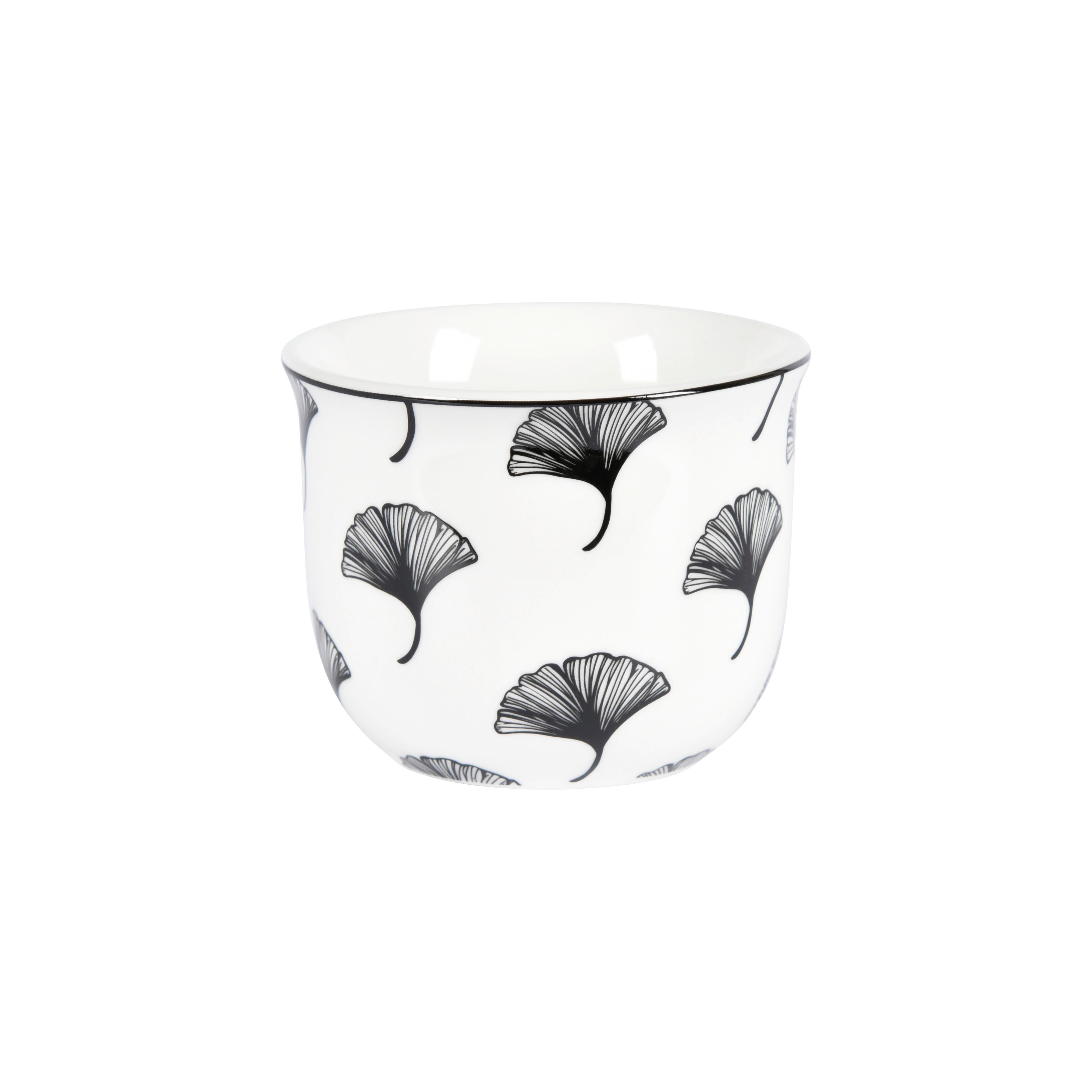 Ceașcă pentru ceai Shiva - alb/negru, Lifestyle, ceramică (8,3/6,5cm) - Premium Living