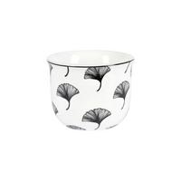 tasse à thé aus Porzellan ca. 190ml - Weiss/Schwarz, Lifestyle, Keramik (8,3/6,5cm) - Premium Living