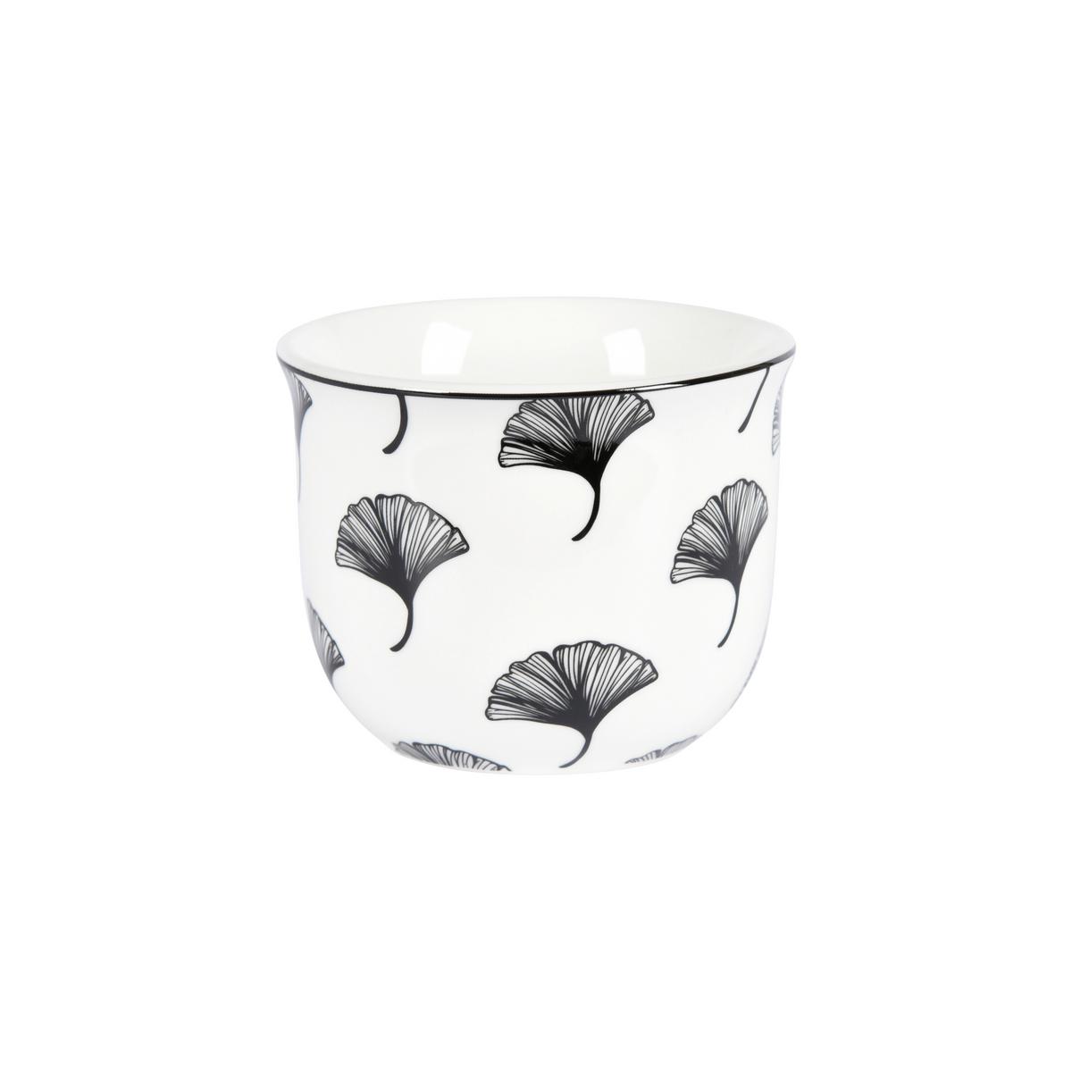 tasse à thé aus Porzellan ca. 190ml - Weiss/Schwarz, Lifestyle, Keramik (8,3/6,5cm) - Premium Living