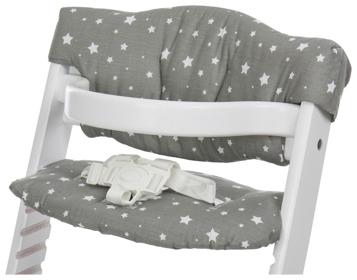 WKŁADKA DO WYSOKIEGO KRZESŁA LU077-708 - szary, Basics, tkanina (23/42cm) - My Baby Lou