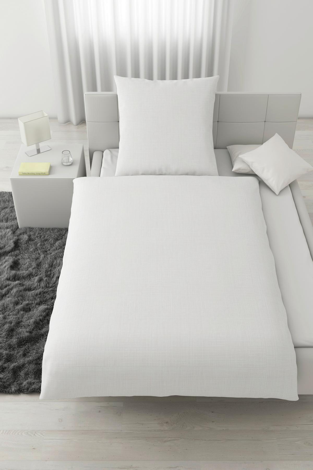 Bettwäsche Melania in Weiß ca. 135x200cm - Weiß, LIFESTYLE, Textil (135/200cm) - Modern Living