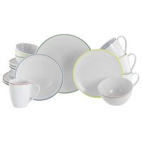 Kombinirani Servis Luna Color Line, 20-Delni - večbarvno, Basics, keramika - Creatable