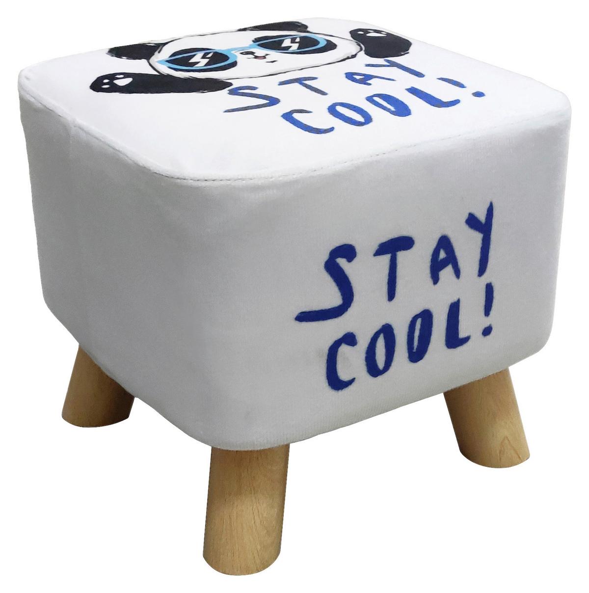 Hocker mit Bärenmotiv - Multicolor/Naturfarben, Lifestyle, Holz/Textil (30/30/30cm) - Mömax