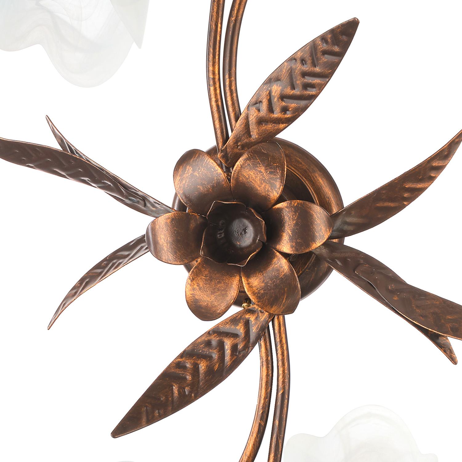 Deckenleuchte Sonia Bronzefarben max. 6 Watt - Bronzefarben, KONVENTIONELL, Glas/Metall (40/18/70cm)