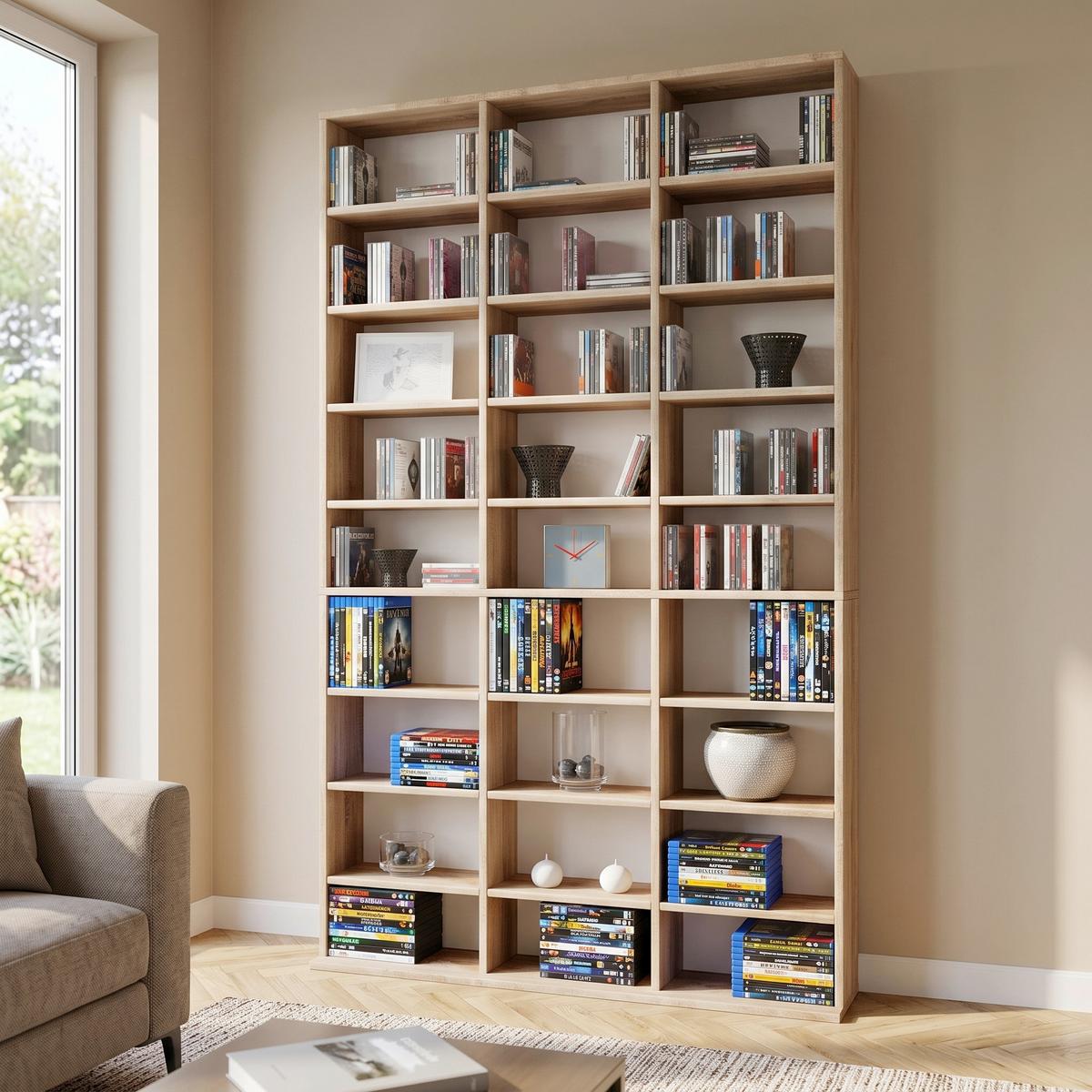 Standregal Megosa Maxi Eichefarben - Eichefarben, KONVENTIONELL, Holzwerkstoff (102/183/18 (23)cm) - MID.YOU