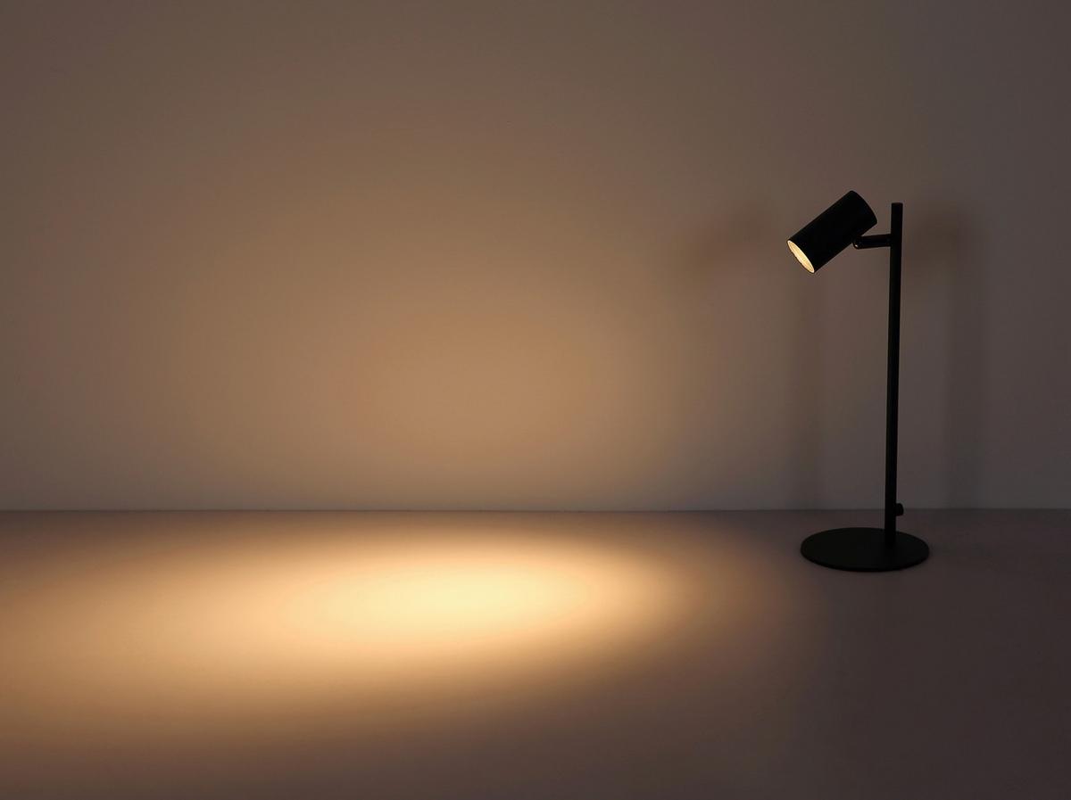 Led Stolna Svjetiljka Este - crni krom/crna, Design, metal/plastika (13/35,5cm) - Globo