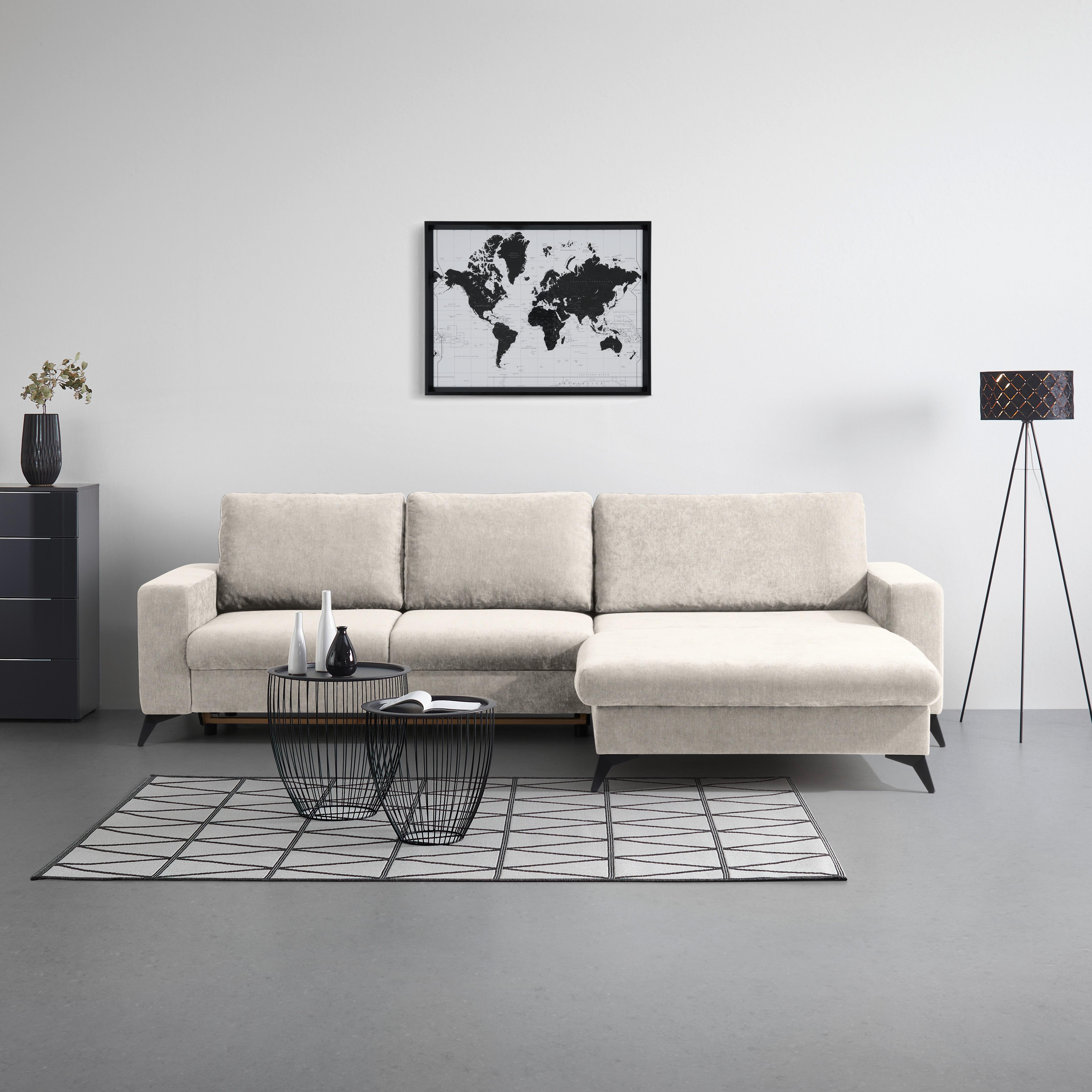 Ecksofa Sunny Ecru - Ecru, MODERN, Textil (290/87/178cm) - Mömax