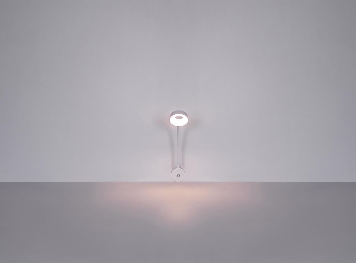 Led Svjetiljka Zidna 58397w Lehovo - bijela, Design, metal/plastika (15/45,5cm) - Globo