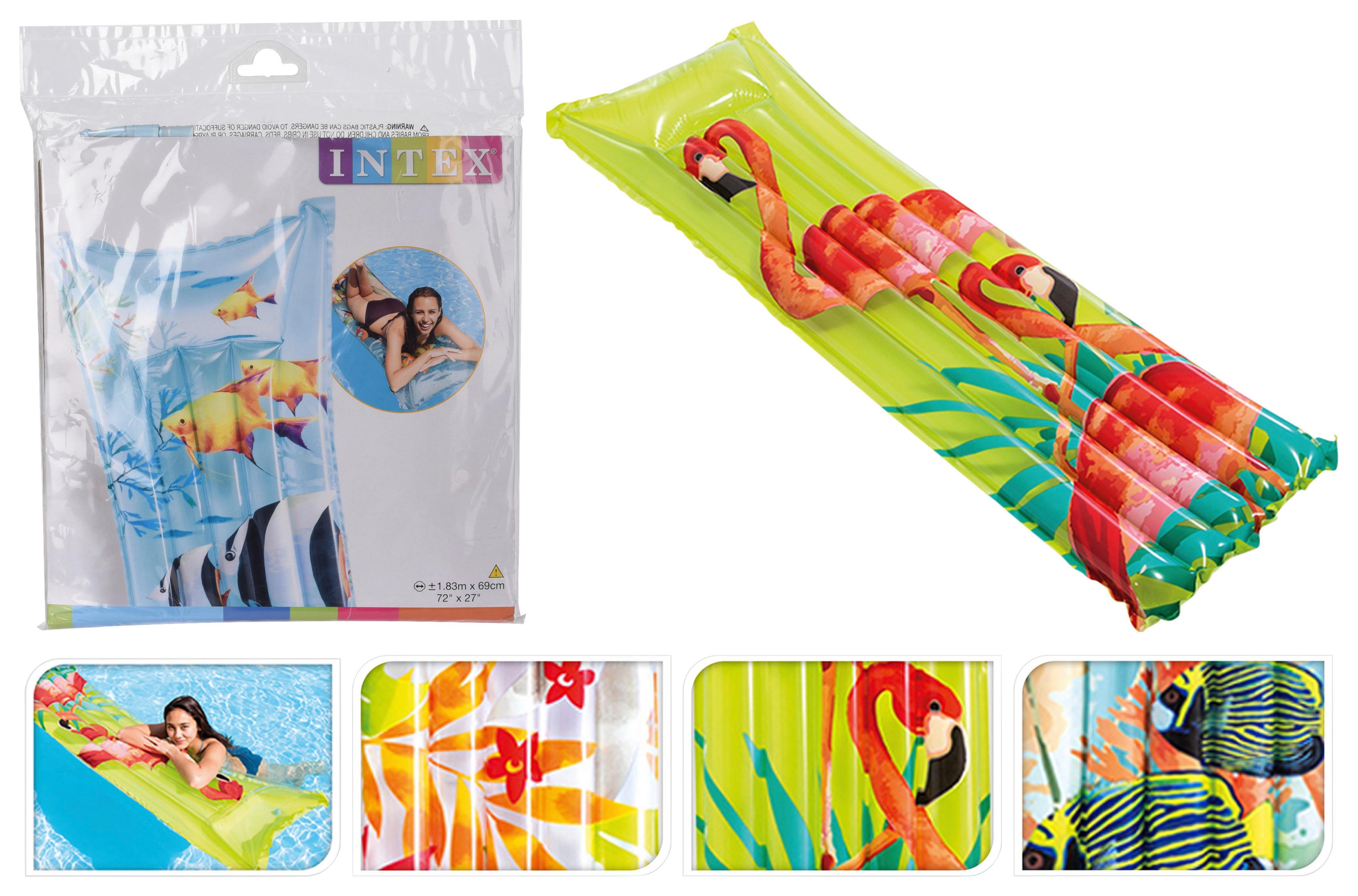 Gumimatrac Intex - színes, Basics, műanyag (69/183cm) - Intex