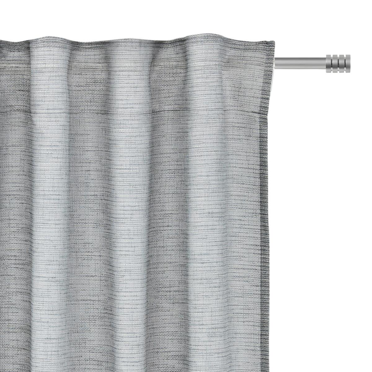 KONČANA ZAVESA EVA - siva, Romantika, tekstil (140/255cm) - Premium Living