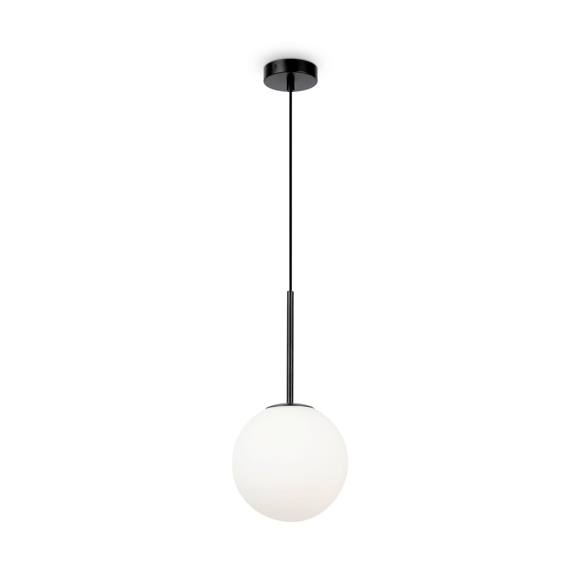 Pendelleuchte Basic Form Schwarz max. 40 Watt - Schwarz/Weiß, Trend, Glas/Metall (20/180cm) - MAYTONI