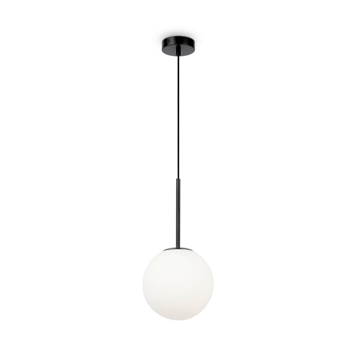Pendelleuchte Basic Form Schwarz max. 40 Watt - Schwarz/Weiß, Trend, Glas/Metall (20/180cm) - MAYTONI