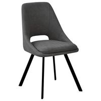 KRZESŁO WALLY - antracytowy/czarny, Design, metal/tkanina (48/85/56cm) - Boxxx