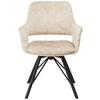 STOL MED ARMSTÖD ADRIANA - beige/svart, Modern, metall/textil (61/85/62,5cm) - Premium Living