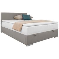Tapecirani Krevet Cosi - boje kroma/taupe, Konvencionalno, drvo/metal (140/200cm)