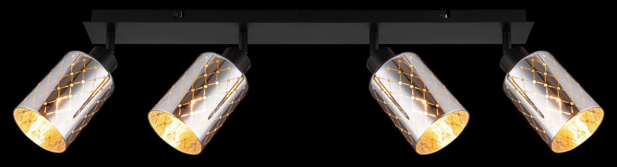 STRAHLER 54316-4  ALONSO - Klar/Chromfarben, Basics, Glas/Metall (86/9/22cm) - Globo