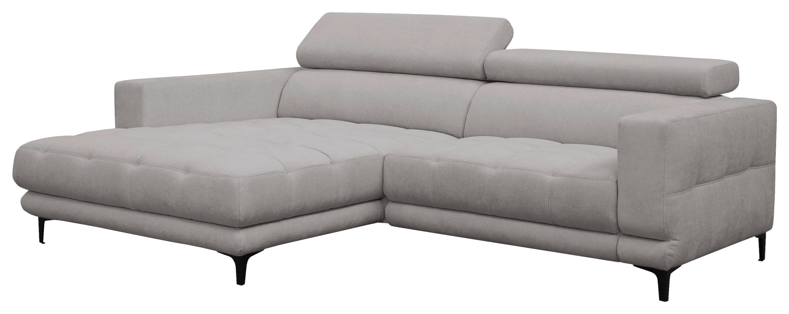 Sarokkanapé Aspen - szürke, Konventionell, faalapú anyag/textil (192/264cm)