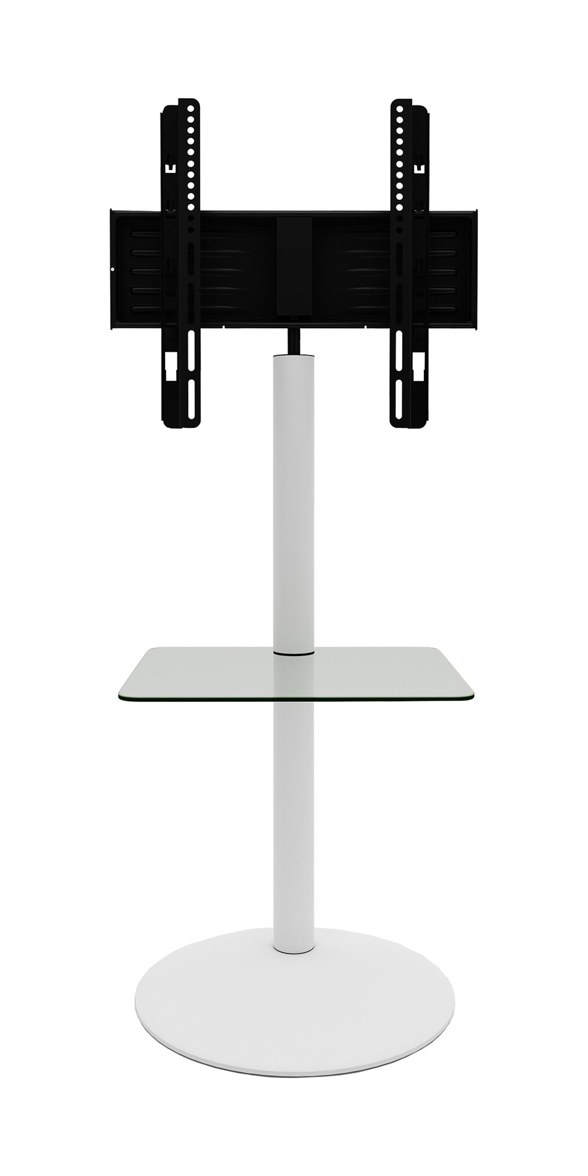 Stojalo Za Tv Cirla - bela/prozorno, Basics, kovina/steklo (55/100/45cm) - MID.YOU