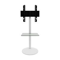 Stojalo Za Tv Cirla - bela/prozorno, Basics, kovina/steklo (55/100/45cm) - MID.YOU